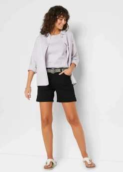 Baumwoll-Bermuda mit Gummibund