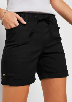 Baumwoll-Bermuda mit Gummibund