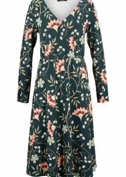 Baumwoll-Jerseykleid in Wickeloptik