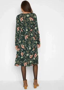 Baumwoll-Jerseykleid in Wickeloptik