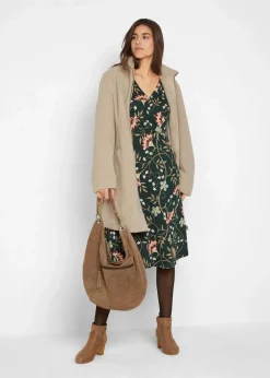 Baumwoll-Jerseykleid in Wickeloptik