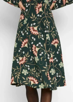 Baumwoll-Jerseykleid in Wickeloptik