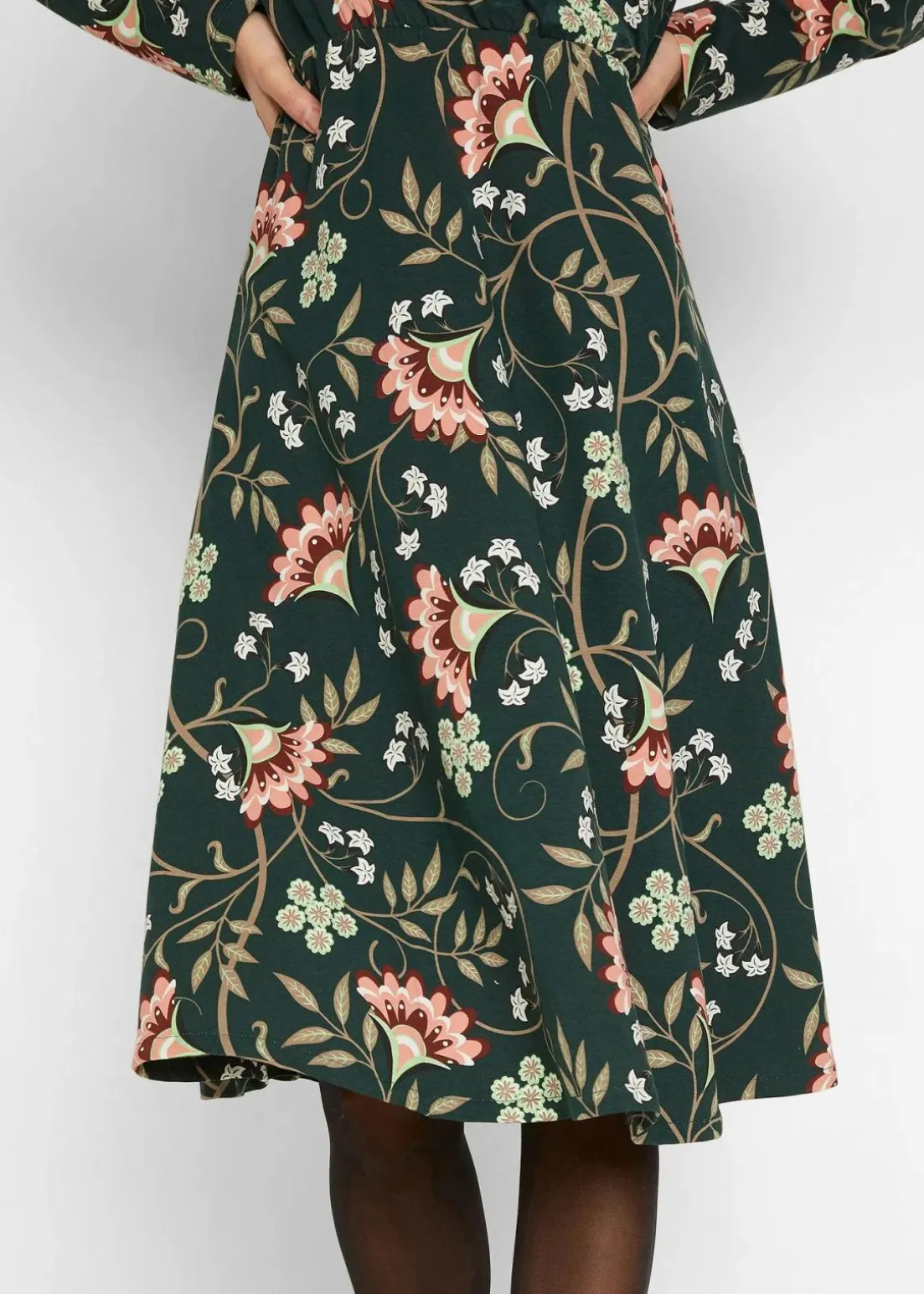 Baumwoll-Jerseykleid in Wickeloptik