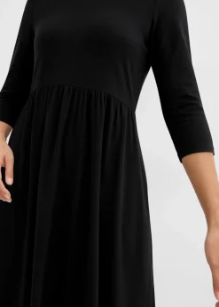 Baumwoll-Jerseykleid, Midilänge