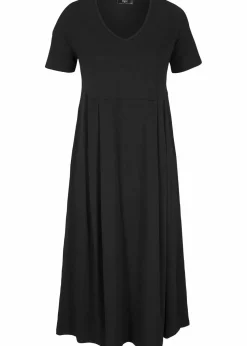 Baumwoll-Jerseykleid, Midilänge