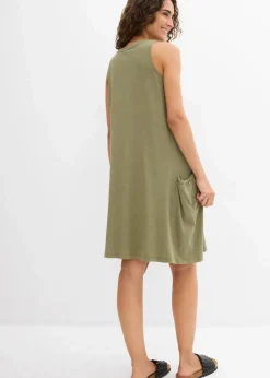 Baumwoll-Jerseykleid mit Taschen