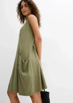 Baumwoll-Jerseykleid mit Taschen