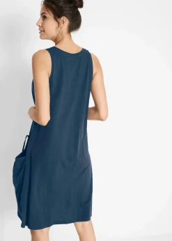 Baumwoll-Jerseykleid mit Taschen