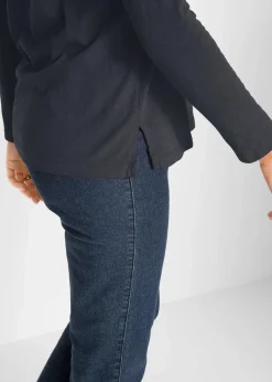 Baumwoll-Langarmshirt mit Eulendruck