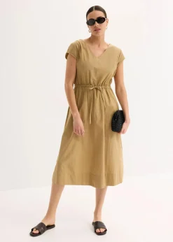 Baumwoll-Popeline Kleid mit variablem Zugband