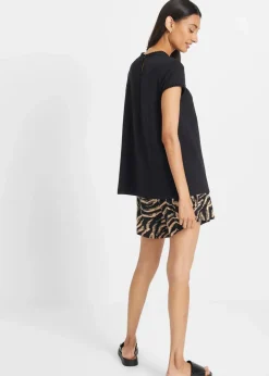 Baumwoll-Shirt mit Spitze