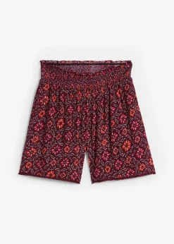 Bedruckte Schlupf-Shorts mit Gummibund