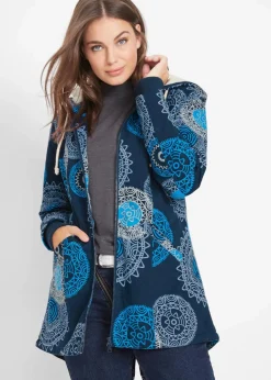 Bedruckter Baumwoll-Parka mit Kapuze