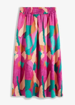 bedruckter Satin-Rock