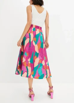 bedruckter Satin-Rock