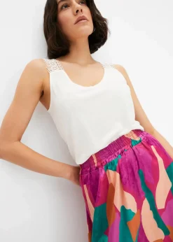 bedruckter Satin-Rock