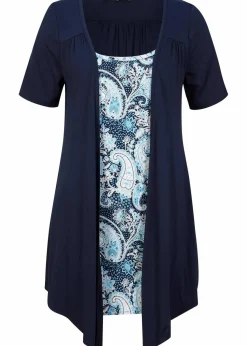 Bedrucktes 2in1 Shirt mit Rundhals