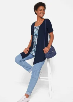 Bedrucktes 2in1 Shirt mit Rundhals