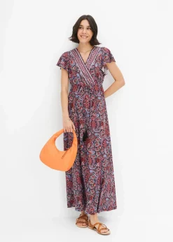 Bedrucktes Jersey-Maxikleid