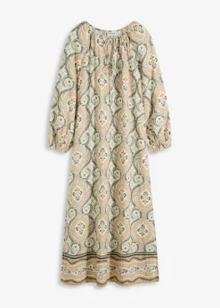 bedrucktes Kaftan-Kleid aus fließender Viskose