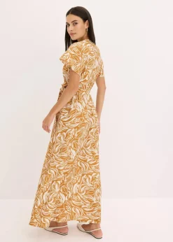 bedrucktes Maxikleid aus Viskose-Mix