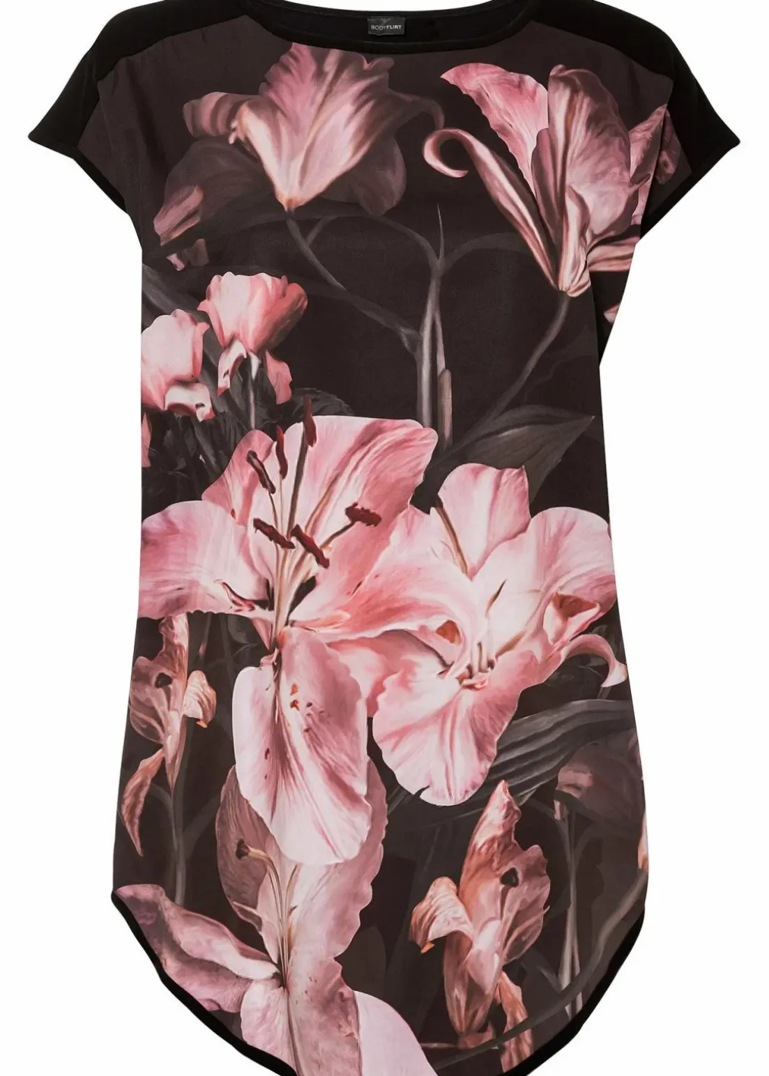 Bedrucktes Shirt aus softem Viskose-Mix