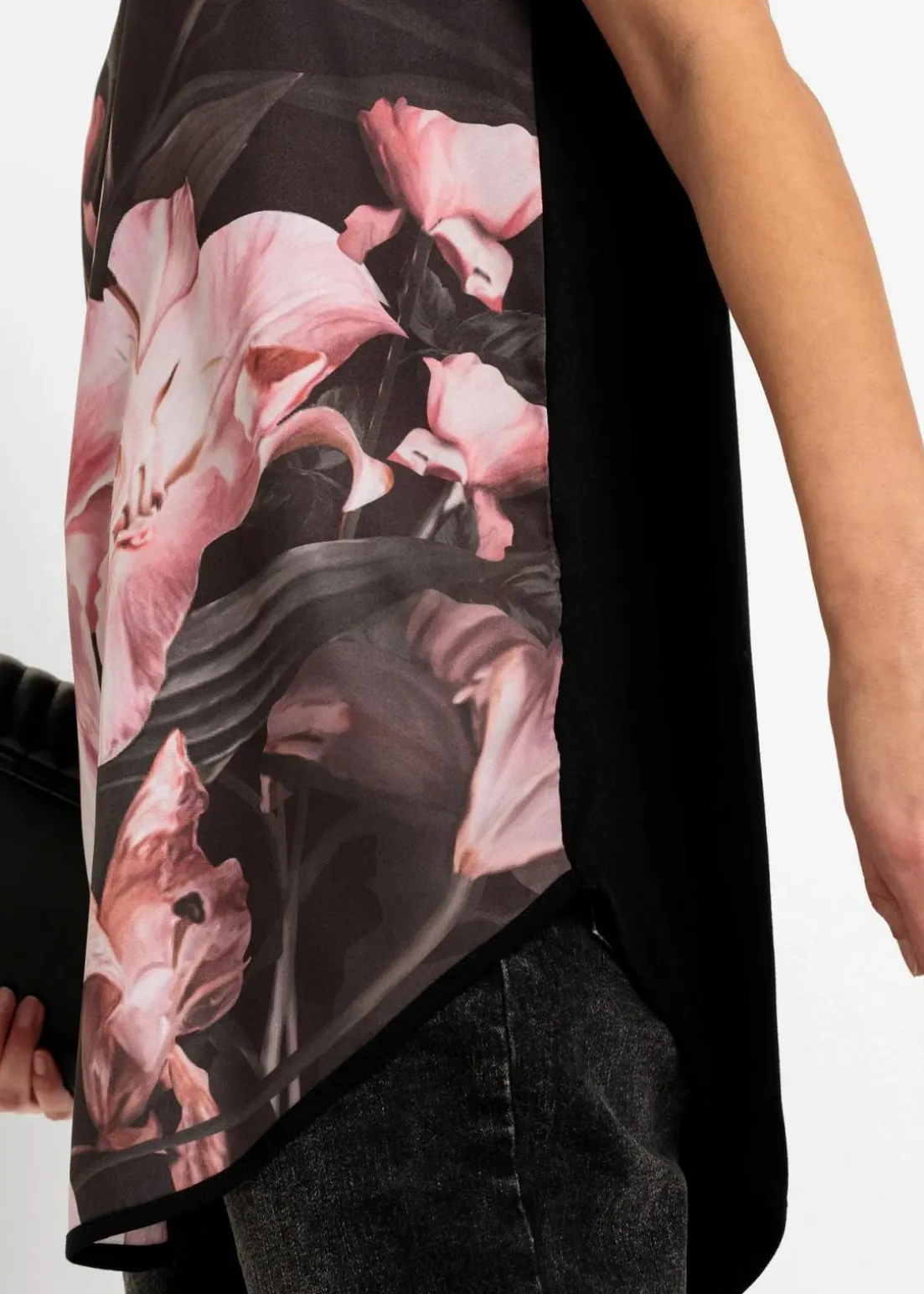 Bedrucktes Shirt aus softem Viskose-Mix