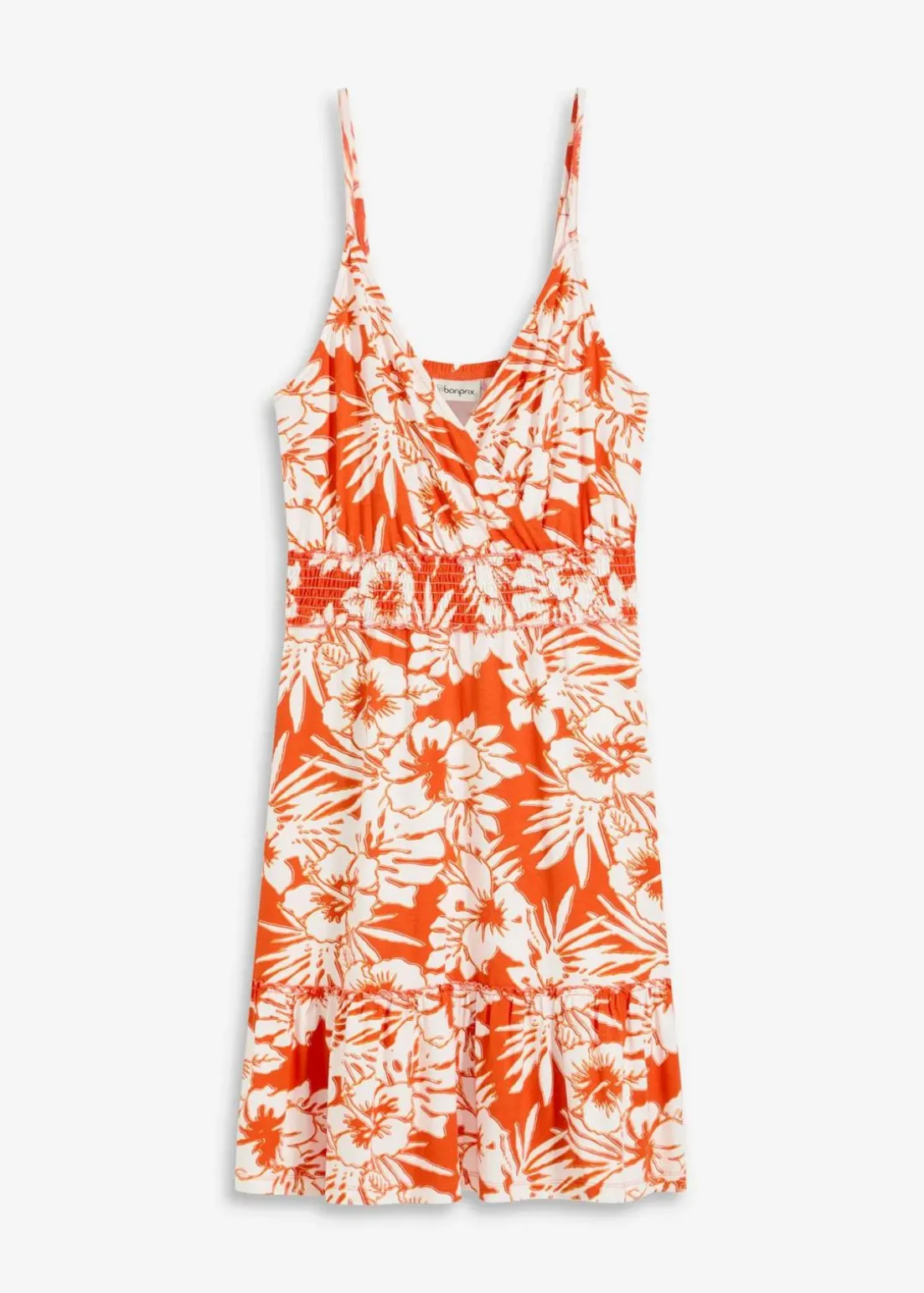 bedrucktes Trägerkleid aus softem Viskose-Mix