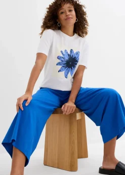 Bedrucktes T-Shirt aus reiner Baumwolle