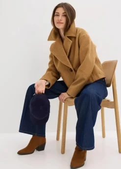 Übergangsjacke in Wolloptik