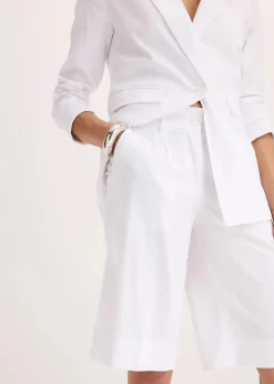 Bermuda aus Leinen-Mix