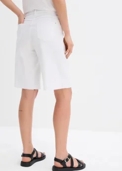 Bermuda mit offener Saumkante