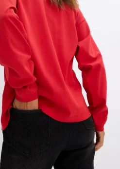 Besticktes Weihnachts-Langarmshirt, oversized