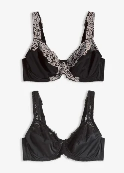 Bügel-BH mit gepolsterten Trägern (2er Pack)