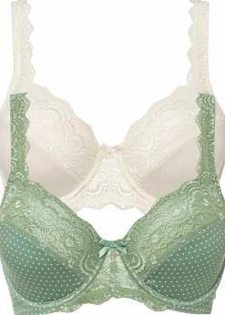 Bügel-BH mit zarter Spitze (2er Pack)