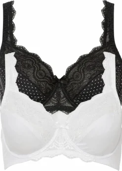 Bügel-BH mit zarter Spitze (2er Pack)