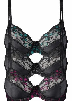 Bügel-BH mit zarter Spitze (3er Pack)