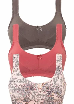 BH ohne Bügel mit Bio-Baumwolle (3er Pack)