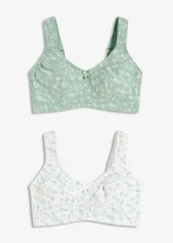BH ohne Bügel mit weicher Bio-Baumwolle (2er Pack)