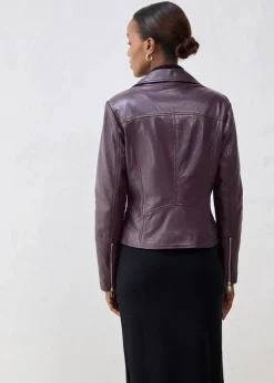 Bikerjacke aus Nappaleder