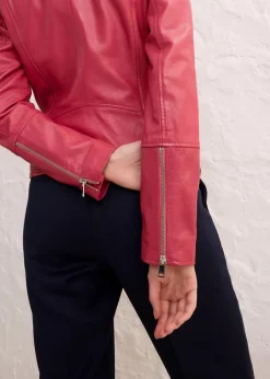 Bikerjacke aus Nappaleder