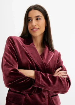 Blazer aus softem Samt