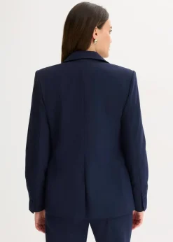 Blazer mit dekorativen Handstich Details