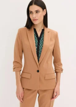 Blazer mit drapierten Ärmeln