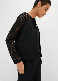 Blazer mit Spitzenärmeln