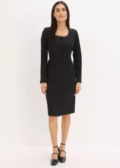 Blazerkleid mit Spitzenkante