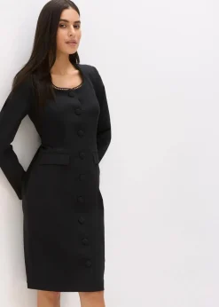 Blazerkleid mit Spitzenkante