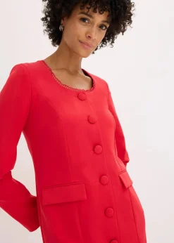 Blazerkleid mit Spitzenkante