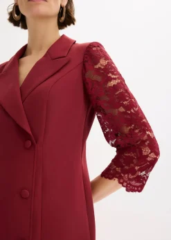 Blazer-Kleid mit Spitzenärmeln