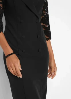 Blazer-Kleid mit Spitzenärmeln